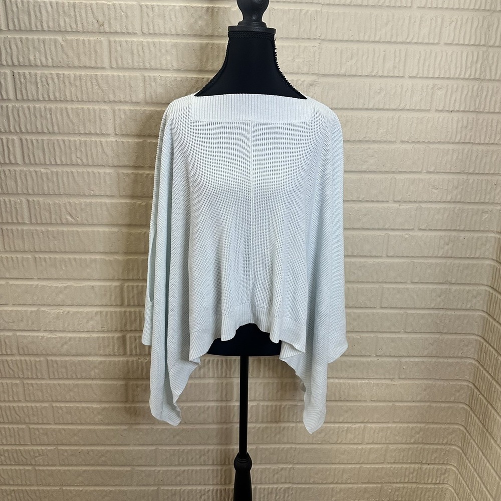 Lululemon Forward Flow Poncho Cape Sweater Light Blue One Size Arm Hole High Low
